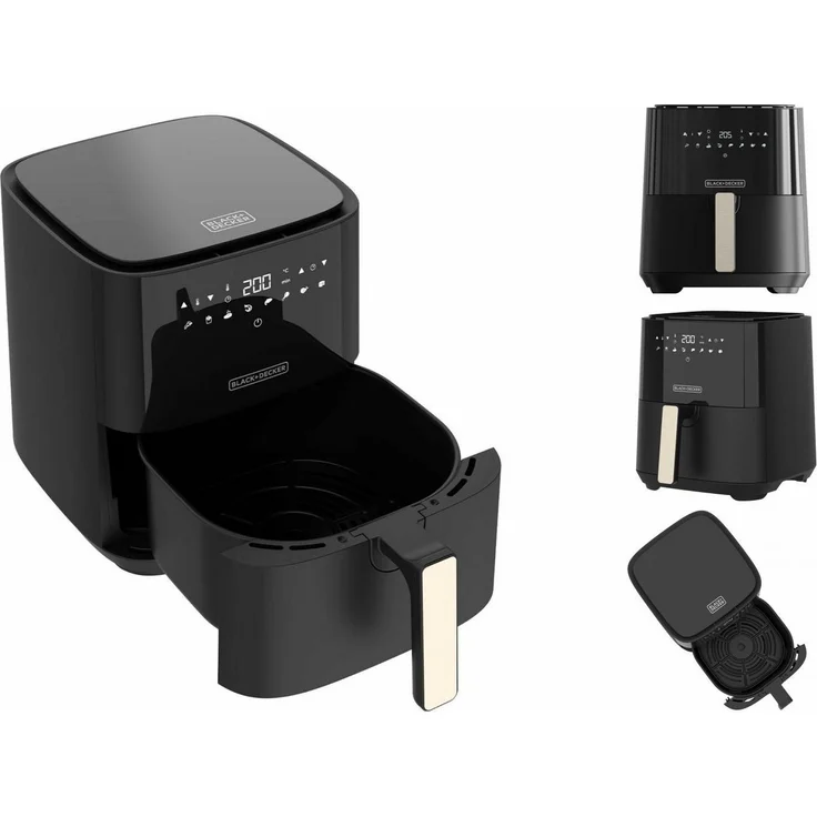 Black + Decker BXAF5000E 5 L Heißluftfritteuse ohne Öl, 1450 W, Schwarz – Bild 1