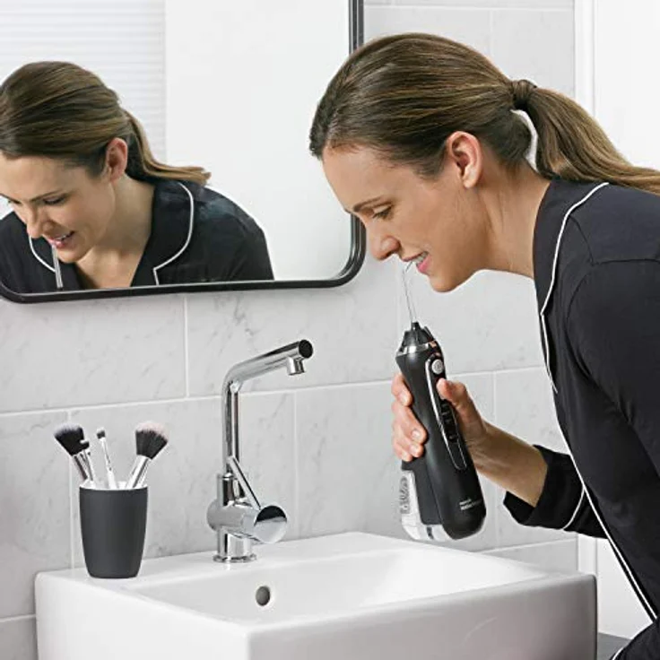 Waterpik WP-562EU Cordless Advanced Munddusche Tragbare Water Flosser, Kabellose, Ideal für Reise, schwarz – Bild 5