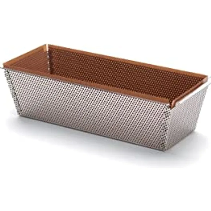 de Buyer Cakeform Edelstahl perforiert, 26 cm mit abnehmbarem Boden, Grau