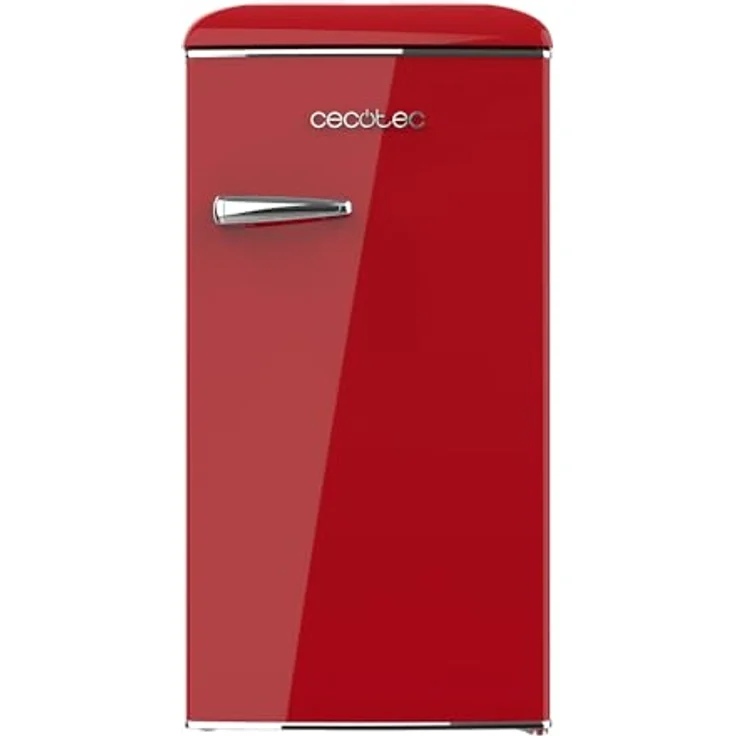 Cecotec Mini Retro Kühlschrank Bolero CoolMarket TT Origin 90, 90 L, mit ICEBOX, LED-Innenbeleuchtung, Chromgriff, Flaschenöffner, rot – Bild 1