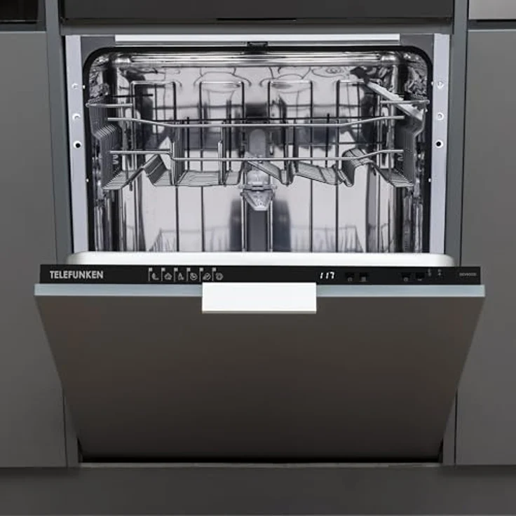 Telefunken GEV6012D, vollintegrierbarer Geschirrspüler 60 cm mit 12 Maßgedecken, 6 Programmen, AquaStop und leiser Betriebslautstärke 45 dB – Bild 1