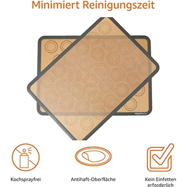 AmazonBasics Backmatte für Macarons aus Silikon, 2 Stück – Bild 5