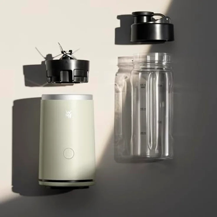 WMF Mix & Go Touch, Smoothie Maker in frosty, 500 W Leistung, einhandbedienbar, auslaufsichere To-Go Flasche, Ultra-Blade mit 6 Klingen – Bild 2