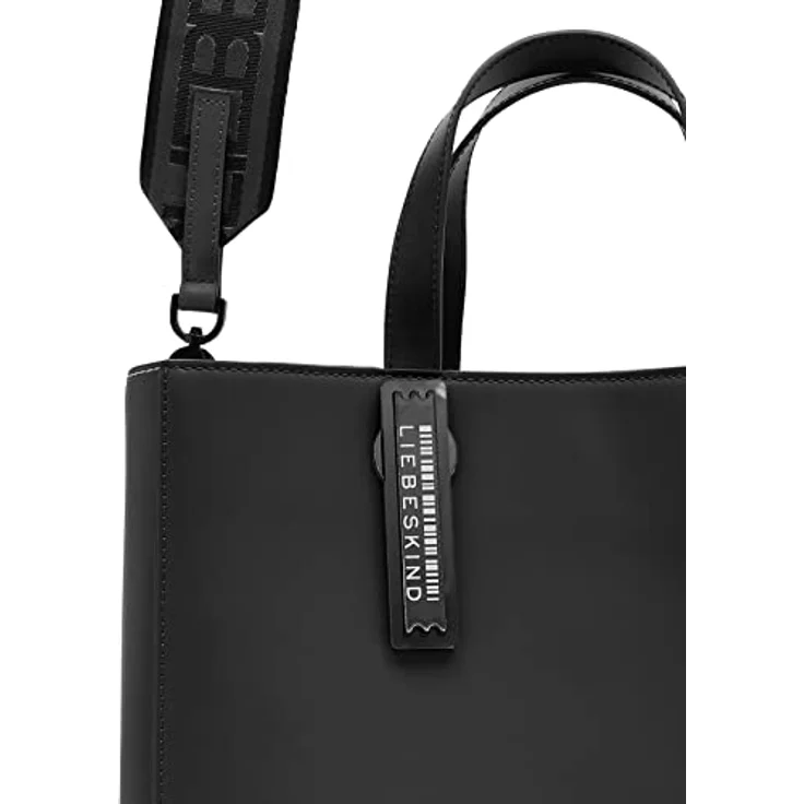 Liebeskind Berlin Shopper Paper Bag, modische Optik, Crossbody Bag, zertifiziert nach Leather Working Group, schwarz - Preisvergleich – Bild 4