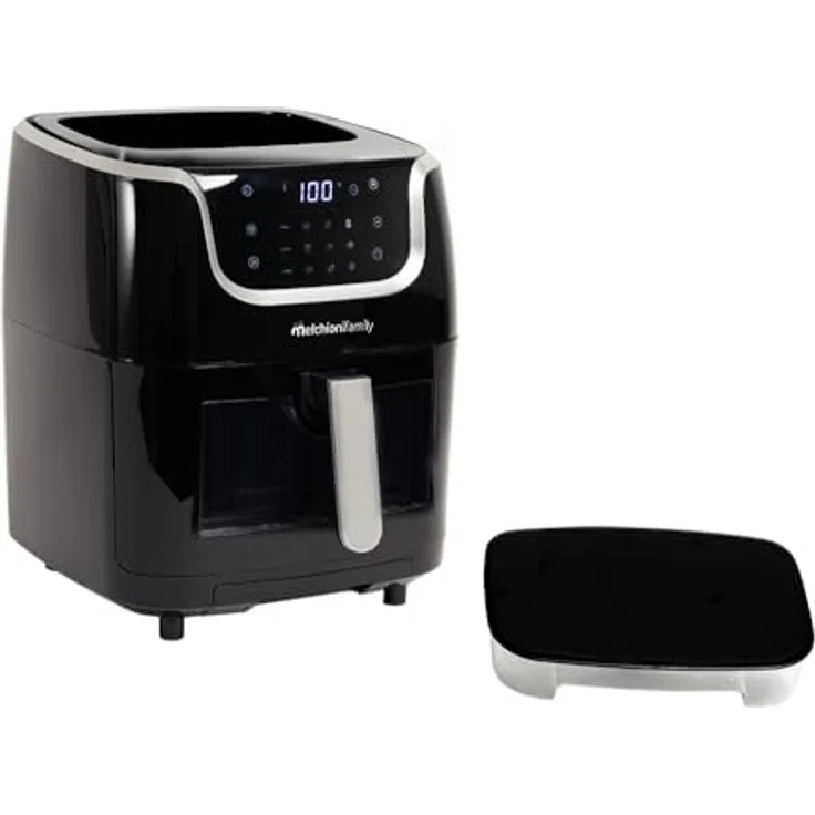 Melchioni Heißluftfritteuse Gioia 3in1 mit Dampf 6,5L, 1,3L Wassertank, Touch-Display 1700W, Schwarz – Bild 6