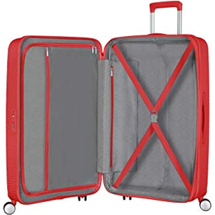 American Tourister Soundbox - Spinner L Erweiterbar Koffer, 77 cm, 110 L, Coral Red – Bild 4