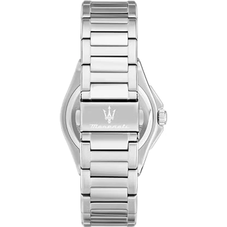 Maserati Speed Slim Herrenuhr, Analog, 40 mm, Zeit- und Datumsanzeige, Silber/Dunkelblau, Wasserdicht bis 5 ATM – Bild 3
