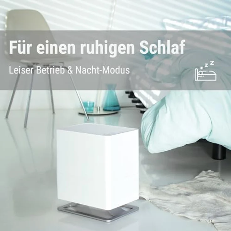 Stadler Form Luftbefeuchter Oskar little, energiesparender Raumbefeuchter für Räume bis 30 m², leiser Verdunster mit Abschalt-Automatik, dimmbare LEDs, schwarz – Bild 4