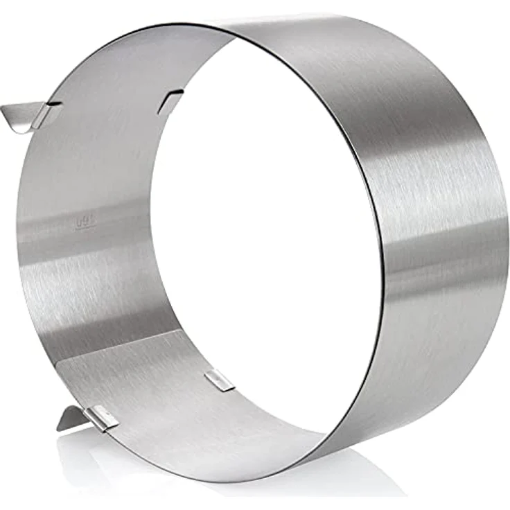 wenco Tortenring verstellbar 16-30 cm, 8 cm hoher Kuchenring aus Edelstahl, hitzebeständig bis 180°C, rostfrei, silber, spülmaschinengeeignet – Bild 4
