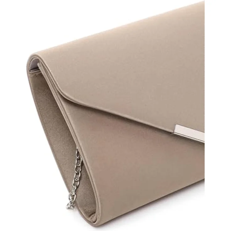 Tamaris Amalia, Clutch in Beige mit abnehmbarem Umhängeriemen und Magnetdruckknopf – Bild 8