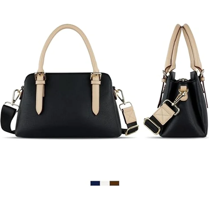 Bugatti Handtasche ELLA, Beige, dreigeteiltes Hauptfach, abnehmbarer Schultergurt, 1 Innensteckfach, 1 Reißverschlussfach – Bild 3