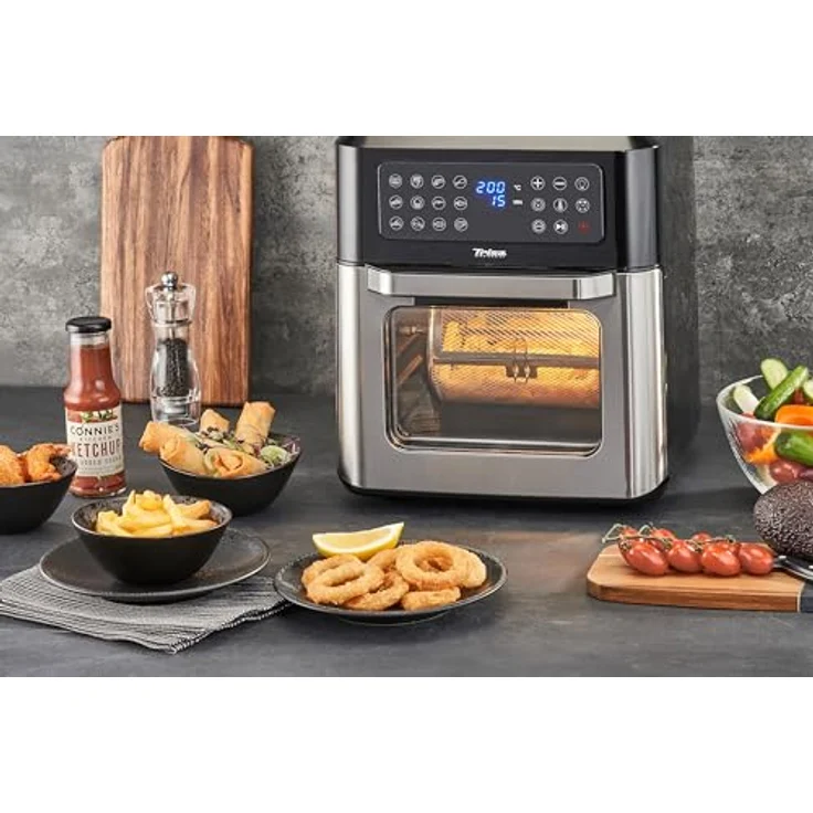 Trisa Electronics HEIßLUFTFRITTEUSE, 12 L, Schwarz, Edelstahl, Touchscreen-Display, Sichtfenster, programmierbar – Bild 7