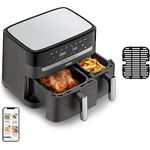 Tefal EY905B10 Easy Fry & Grill Dual XXL, 8,3 L, Edelstahl, Energieeinsparung, 8 automatische Kochprogramme