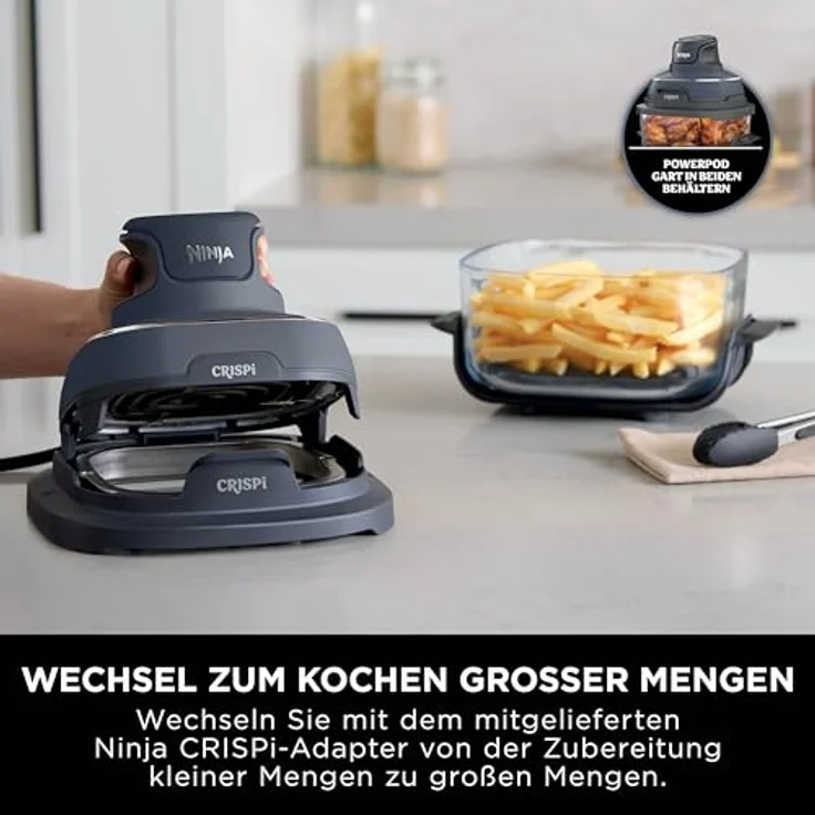 NINJA Crispi FN101EUGY, Heißluft Fritteuse mit LCD-Display und 4 voreingestellten Programmen, 3,8 l Fassungsvermögen – Bild 13