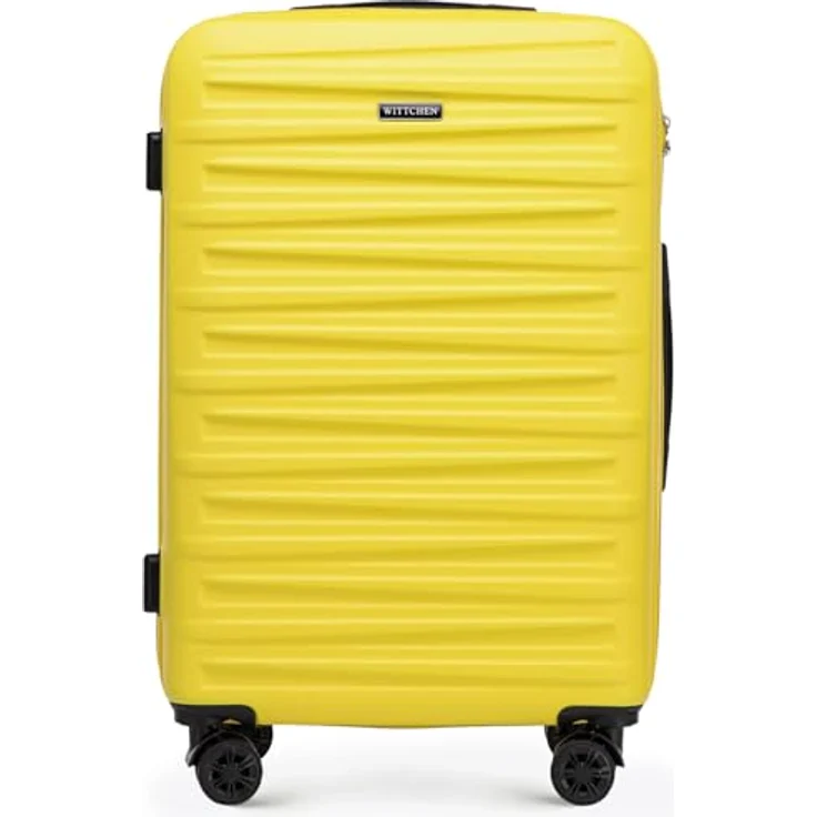 WITTCHEN Skyspeed Line Mittelgroßer Hartschalenkoffer, 67x45x26 cm, ABS, gelb, mit Kombinationsschloss und Teleskopgriff, 4 Doppelrollen – Bild 1