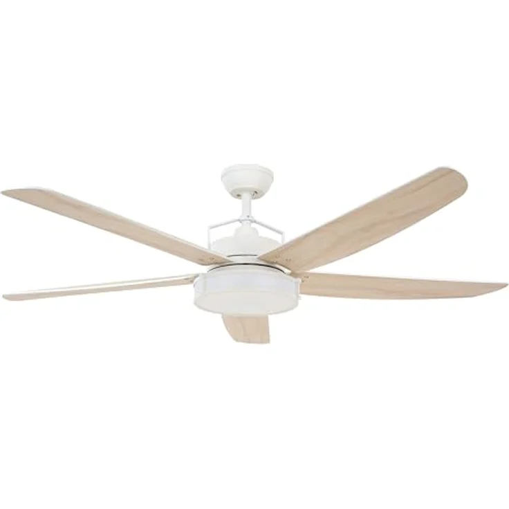 Lucci Air Louisville Deckenventilator, Energiesparmodell mit LED Beleuchtung, Fernbedienung, 158 cm, Weiß – Bild 1