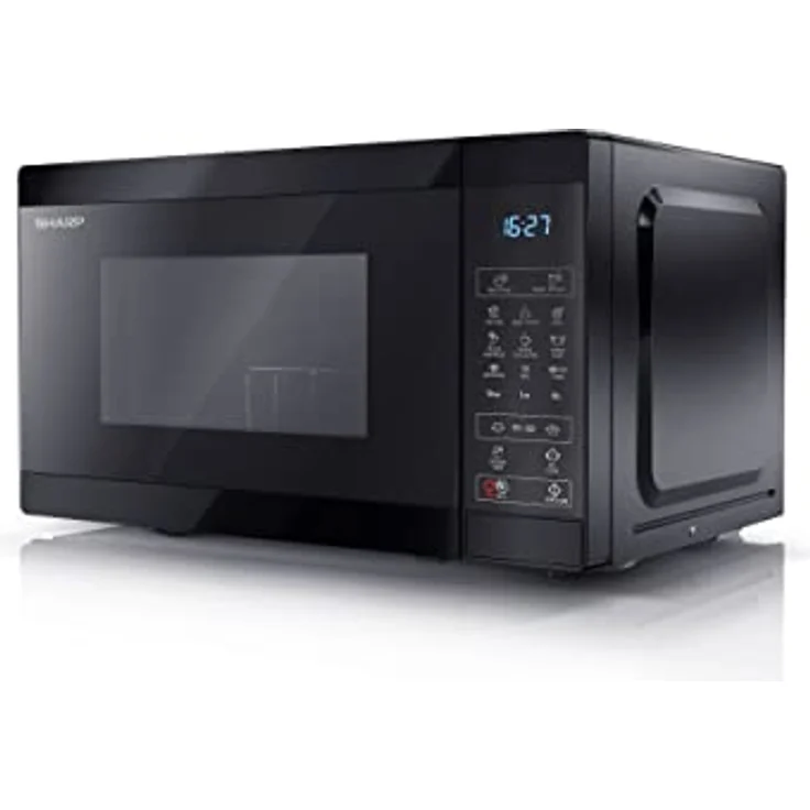 Sharp YC-MG02E-B Mikrowelle mit Grill, Standgerät, 20 Liter Garraum, 800 Watt, schwarz – Bild 4
