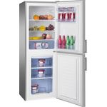 Amica KGC 384 110 E WID Kühl-Gefrierkombination, freistehend, silber, LED, Abtauautomatik, Breite 52 cm, Energieklasse C