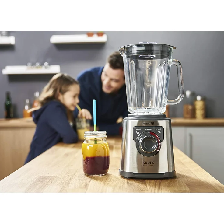 Krups KB403D Perfectmix+ Hochleistungsstandmixer, 1.200W, 28.000 UpM, 2L Glasbehälter, 3 Programme, Powelix- Technologie, dunkelgrau – Bild 8