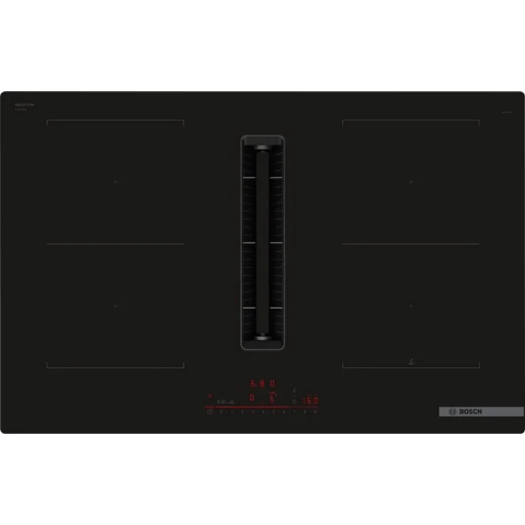 BOSCH Kochfeld mit Dunstabzug 6 PVQ811HGA6, Direct Select, PowerBoost, Restwärmeanzeige, Induktionskochfeld, 80 cm, Rahmenlos aufliegend – Bild 1