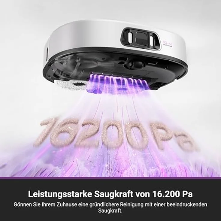 Eureka J15 Pro Ultra Saugroboter mit Wischfunktion, 16200 Pa Saugleistung, selbstreinigende Basisstation, Anti-Wickel-Technologie, 75℃ Heißwasserreinigung – Bild 2