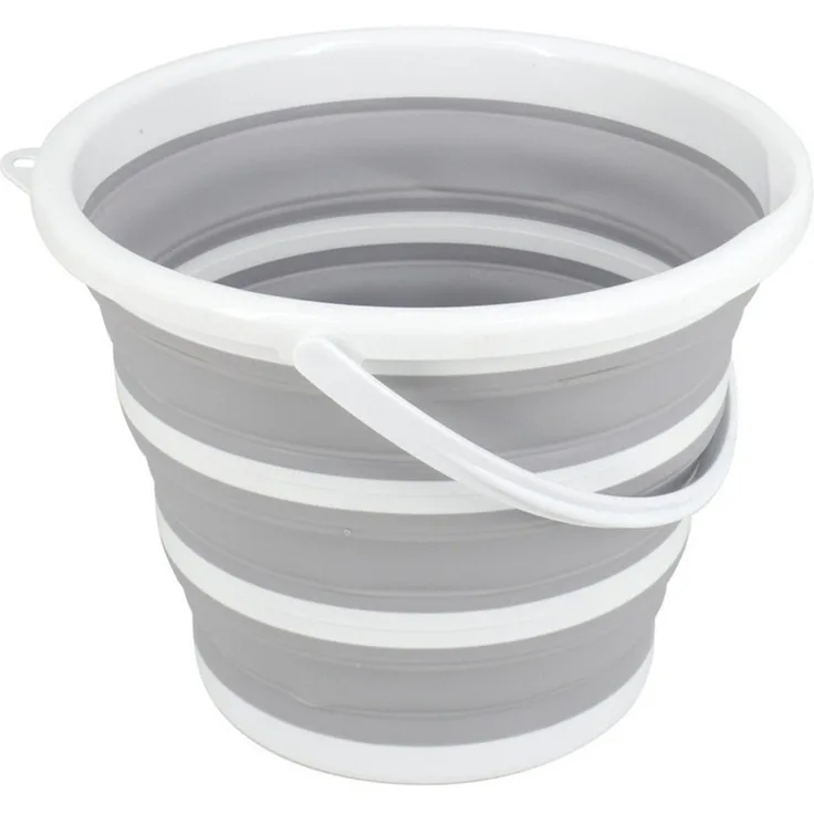 Michelino Faltbarer Putzeimer 10 Liter, Wassereimer aus Kunststoff für Reise und Camping, Ø 31 cm Höhe 25 cm