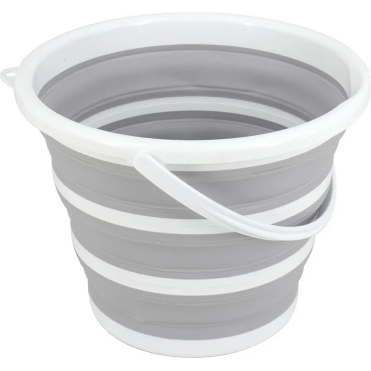 Michelino Faltbarer Putzeimer 10 Liter, Wassereimer aus Kunststoff für Reise und Camping, Ø 31 cm Höhe 25 cm