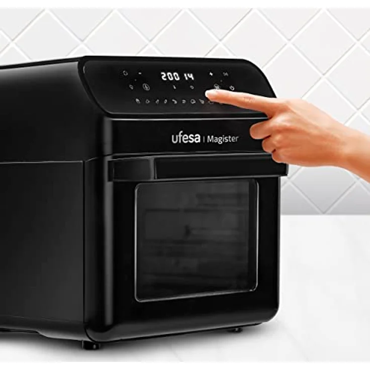Ufesa Magister Heißluftfritteuse ohne Öl, 12 Litern, 12 Programme, digitaler Touchscreen, 6 Zubehör, 1850 W, BPAfrei – Bild 2