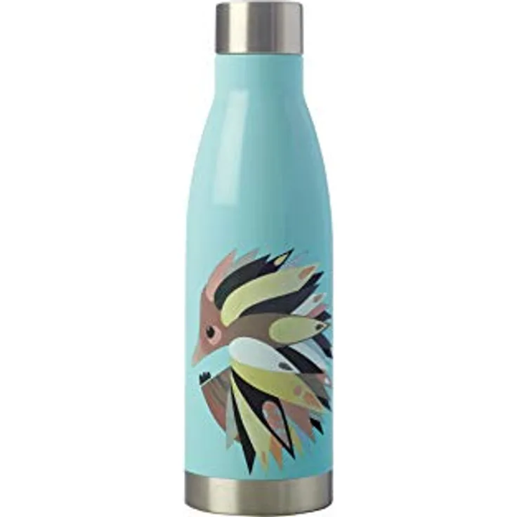 Maxwell & Williams Isolierte Edelstahl Trinkflasche, Pete Cromer, Motiv Kakadu, BPA-Freier Edelstahl, 500 ml, Auslaufsichere Isolierflasche