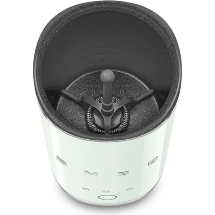 Smeg MFF02PGEU Milchaufschäumer, 50er-Jahre Design, für heiße und kalte Milch, keramische Beschichtung, automatische Abschaltung, grau – Bild 8