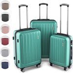 Easy Move ABS Hartschalenkoffer [ERGONOMISCH & SICHER] - Großer Trolley Koffer mit 360° Rädern, Zahlen Schloss - Pink, Set