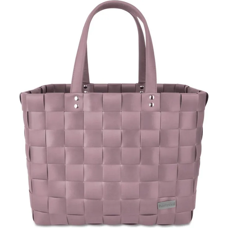 normani Einkaufskorb, Flechtkorb mit PU-Henkeln, 20 l, pflegeleichtes Material, mehrfarbig