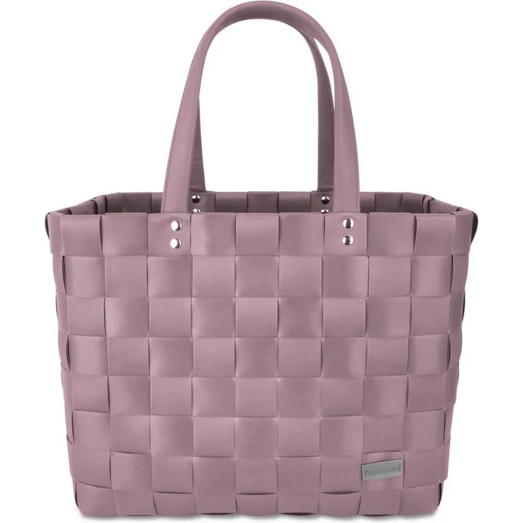 normani Einkaufskorb, Flechtkorb mit PU-Henkeln, 20 l, pflegeleichtes Material, mehrfarbig
