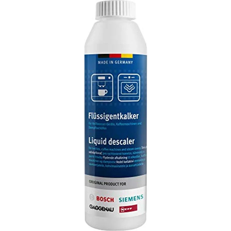 Bosch Entkalker 312015, Flüssigentkalker 4x250ml & 10 Reinigungstabletten für Kaffeemaschinen, umweltschonend und biologisch abbaubar – Bild 3