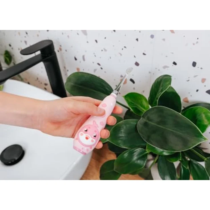 Concept Kido Smile ZK3010, elektrische Zahnbürste für Kinder 1-5 Jahre, pink, sanfte Zahnreinigung, schützt vor Karies, lustiges Design – Bild 6