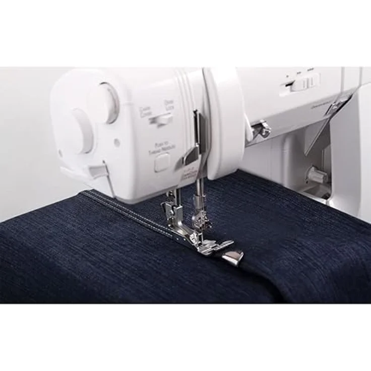 baby lock Nähmaschine Kappnahtsäumer, für robuste Stoffe wie Jeans und Canvas, blau – Bild 5