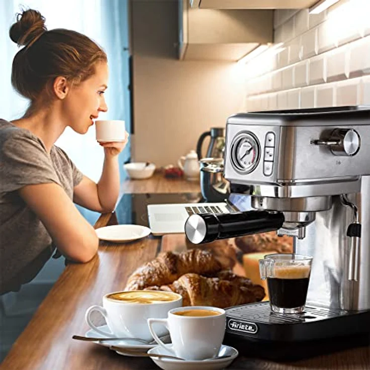 Ariete 1381 Espressomaschine 1,1 l Kaffeepad Gemahlener Kaffee 1300 W Silber – Bild 8