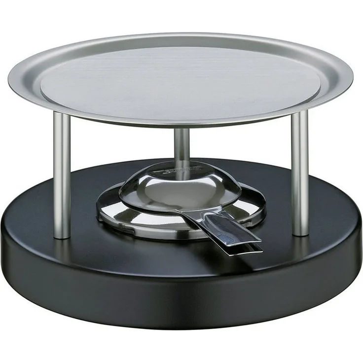 Spring Raclette und Fondue-Set Fondue-Rechaud Tradition, Edelstahl mit Rechaudunterteil in schwarz Lacksierung