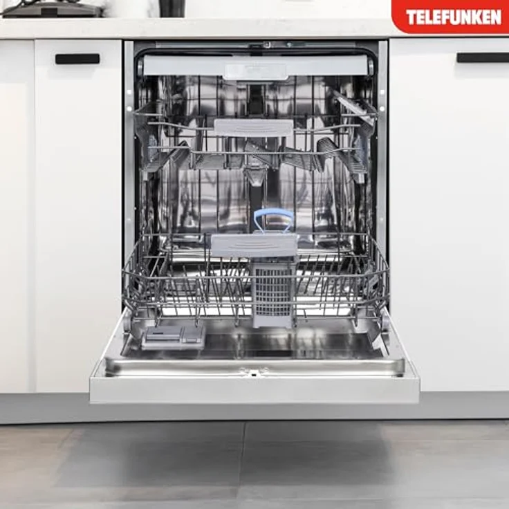Telefunken Geschirrspüler GET6014AI, teilintegrierbar, 60 cm, 14 Gedecke, 9 Programme, AquaStop, energieeffizient A, leise mit 44 dB – Bild 2
