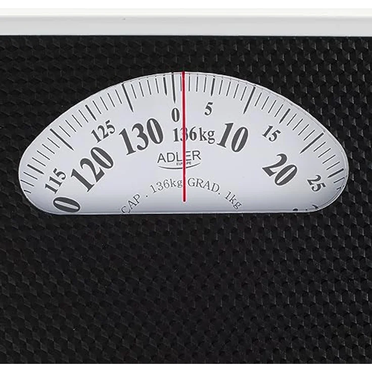 Adler AD 8179 Mechanische Personenwaage - Körpergewicht - Analoge Fitnesswaage - 136kg Kapazität - Stabiles Metallgehäuse - Rutschfeste Oberfläche - Leicht ablesbar - Kalibriert mit einem Knopf – Bild 3