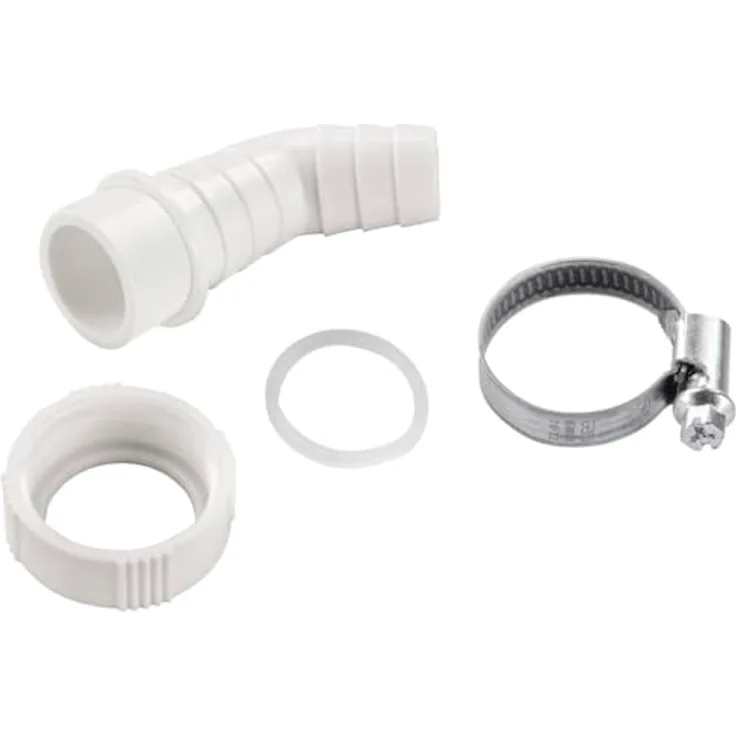 Xavax 00220734 Raccord de siphon Siphonanschluss, weiß - Siphonanschluss für Spül- und Waschmaschinen, Ø 20 mm, inkl. Schlauchschelle