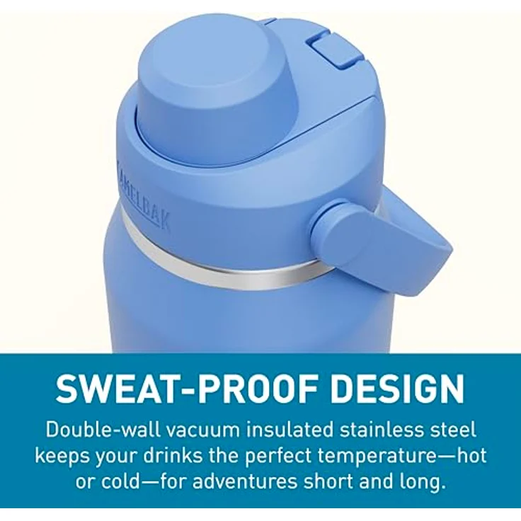 CamelBak Thrive Chug Trinkflasche, isolierter Edelstahl, 900 ml, Auslaufsicher, Himmelblau – Bild 5