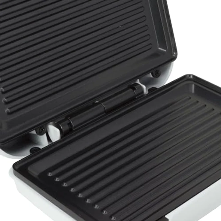 JOCCA Sandwichtoaster Nature-Linie, 2-Scheiben Sandwichmaker mit antihaftbeschichteten Grillplatten, modernen Holzoptik-Finish (weiß) – Bild 5