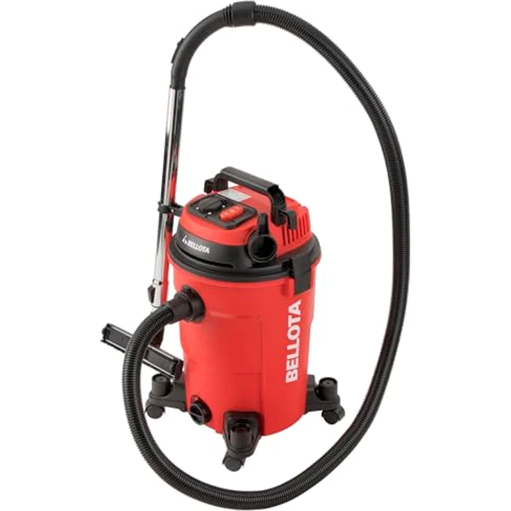 Bellota ASL2500SE, Bodenstaubsauger mit 2 kW Leistung für Nass- und Trockensaugen, rot – Bild 5