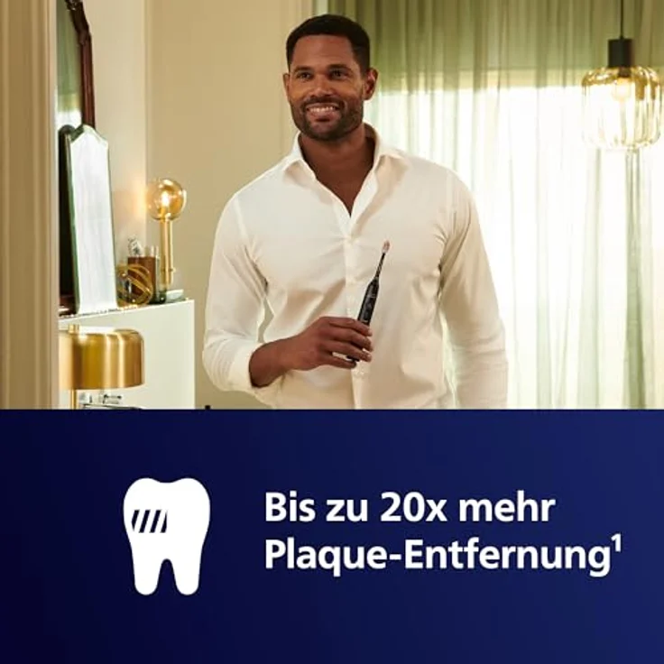 Philips Sonicare DiamondClean 9900 Prestige, elektrische Zahnbürste mit SenseIQ Technologie, App, 5 Putzmodi, 3 Intensitätsstufen, Reiseladeetui, schwarz, Modell HX9992/43 – Bild 2