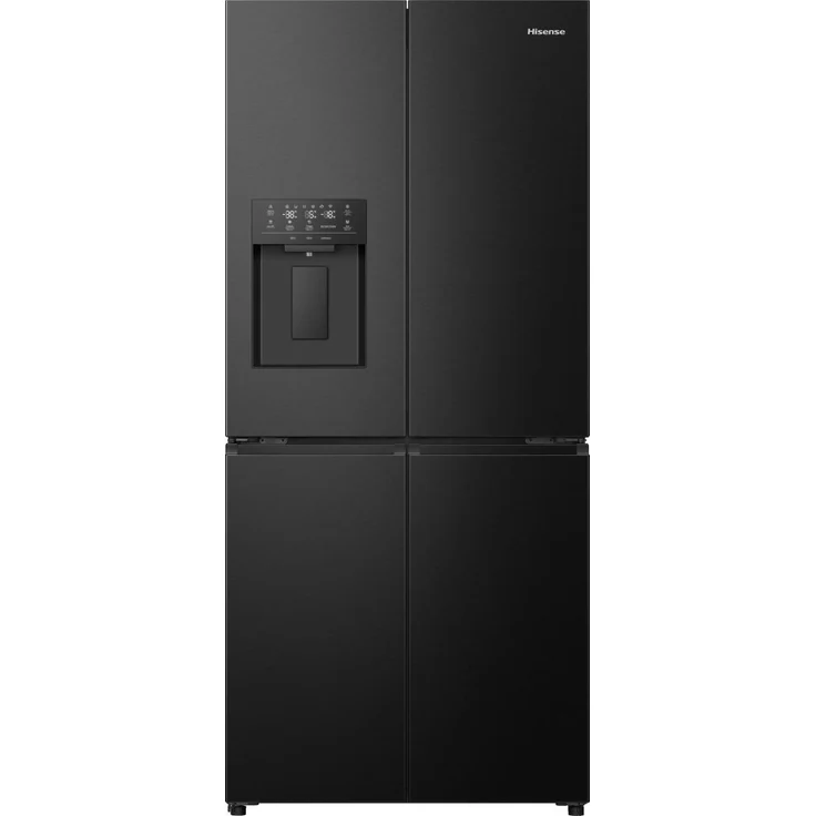 Hisense RQ5P470SYFD, French Door Kühl-Gefrier-Kombination mit 304 l Kühl- und 179 l Gefriervolumen, Schwarz, No Frost-Funktion, Schnellgefrier-Modus und LED-Innenbeleuchtung – Bild 1