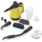 HEINRICHS Handdampfreiniger, Dampfreiniger mit 1200W, 5 min Aufheizzeit, 400ml Wassertank, 3,5 Bar Dampfdruck, 5m Kabel, für Auto, Küche, Bad, Polster, Boden, Fenster