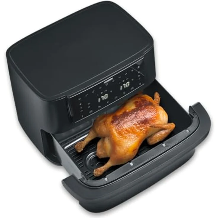 Severin Heißluftfritteuse FR 2490 "Flex Max Dual", 9 l, 2600 W, intelligente Heißluftzirkulation, Touch-Bedienung – Bild 5