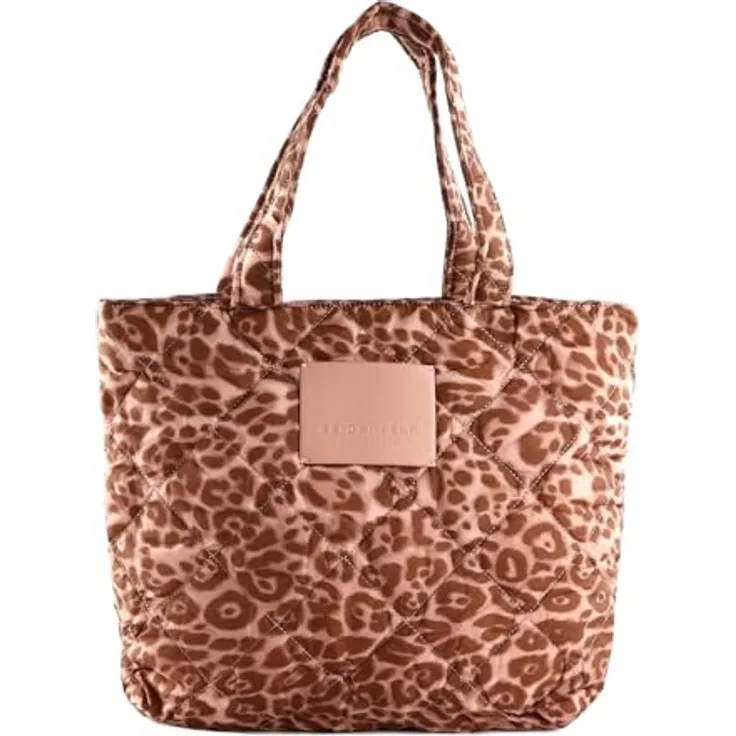 Seidenfelt Hetta Shopper Tasche, 34.5 cm x 17 cm x 40 cm, Leo Print Rose, 100% Polyester