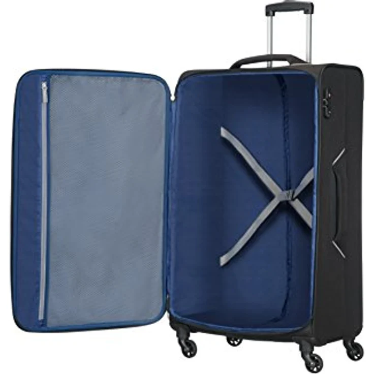 American Tourister Holiday Heat Spinner 79.5 cm, 3.8 KG, 108 L, Schwarz - Leichter Koffer mit gut organisierter Innenaufteilung und integriertem TSA-Zahlenschloss – Bild 3